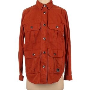Eddie Bauer Ryderwood Shirt Jacket Shacket Denim Orange/Adobo XS